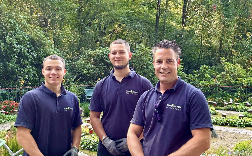 Sven B&auml;hren und sein Team von Gartenpflege Elbvororte